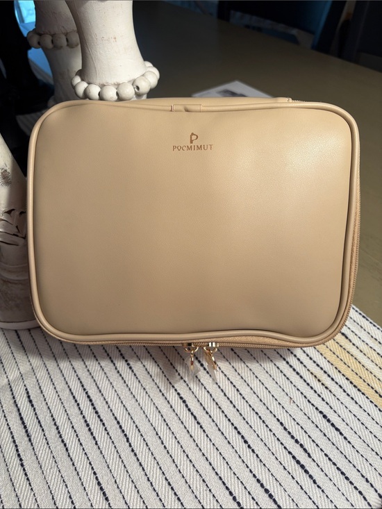 Pocmimut Accessories - Beige Travel Jewelry/Makeup Organizer